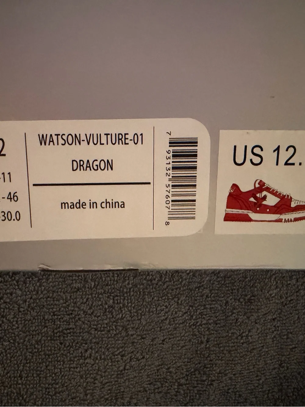 Leather Suede Size 12 NWT Watson Vulture-01 Dragon Sneakers